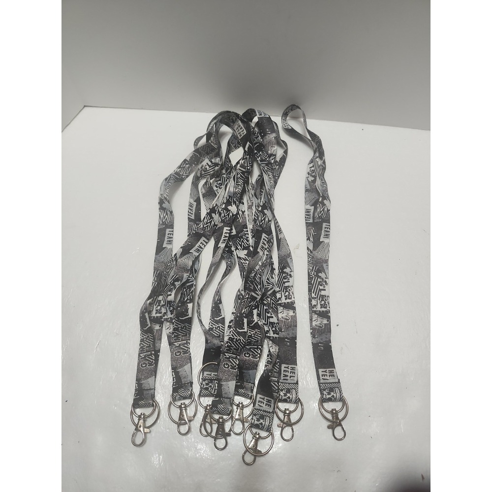 Lot‎ Of 8 Buckle-Down brand "Grunge Chaos" Neck Lanyards Keys/ ID